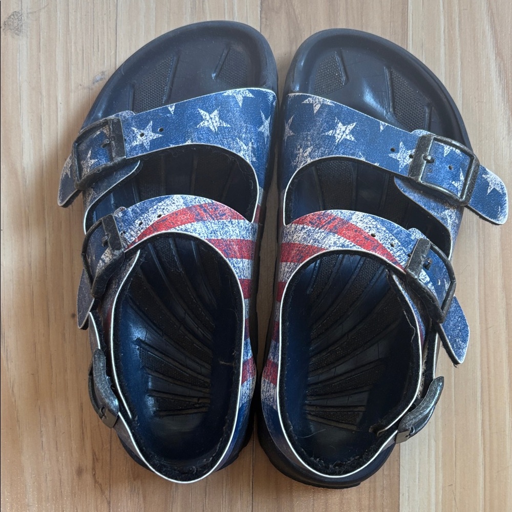 Kids  Birkenstocks Patriotic Sandals